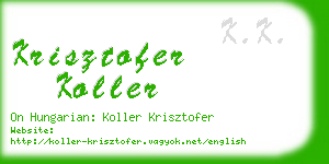 krisztofer koller business card